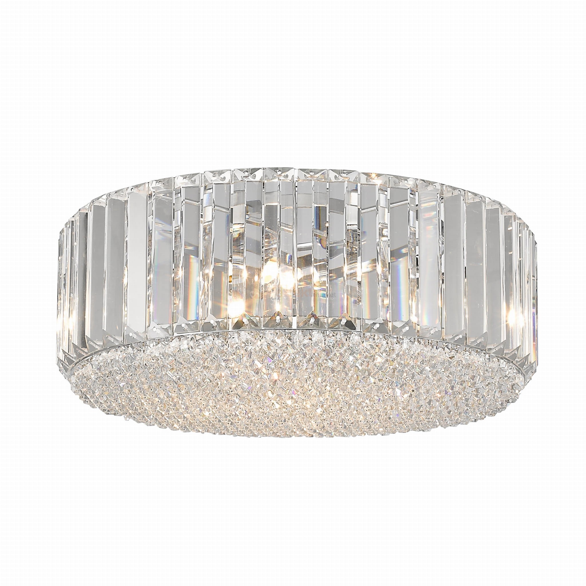 lampa sufitowa kryształowa dekoracyjna ozdobna okrągła chrom biały srebrny G9 PRINCE C0360-05B-F4AC oświetlenie_led zuma line perfektmarket