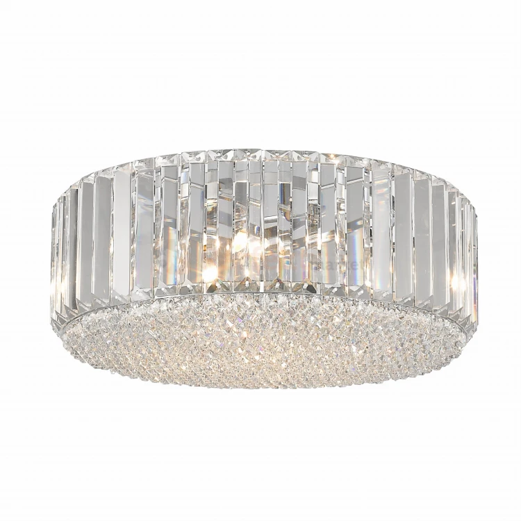 lampa sufitowa kryształowa dekoracyjna ozdobna okrągła chrom biały srebrny G9 PRINCE C0360-05B-F4AC oświetlenie_led zuma line perfektmarket