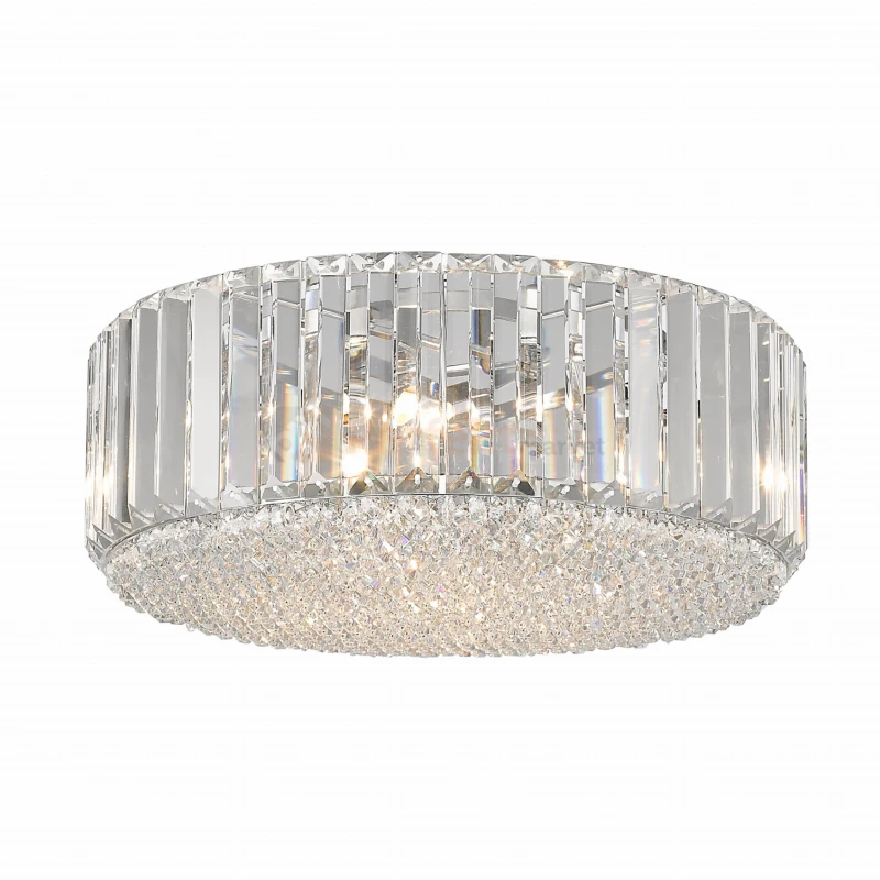 lampa sufitowa kryształowa glamour dekoracyjna ozdobna okrągła chrom biały srebrny G9 PRINCE C0360-05B-F4AC oświetlenie_led zuma line perfektmarket