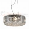 lampa wisząca kryształowa dekoracyjna ozdobna okrągła chrom biały srebrny E27 PRINCE Lampa sufitowa P0360-05B-F4AC oświetlenie_led zuma line perfektmarket