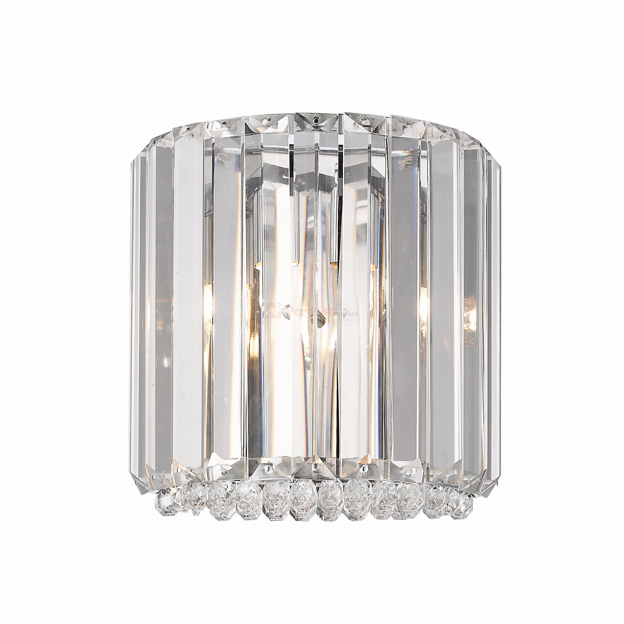 lampa ścienna kinkiet kryształowa dekoracyjna ozdobna okrągła chrom biały srebrny G9 PRINCE Lampa sufitowa W0360-01A-B5AC oświetlenie_led zuma line perfektmarket