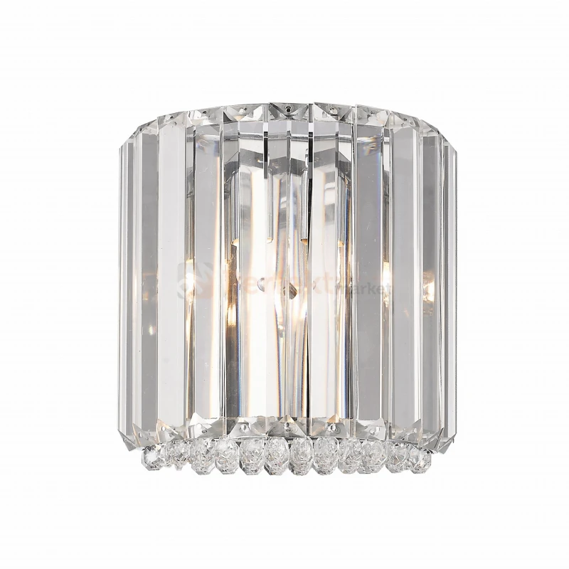 lampa ścienna kinkiet kryształowa dekoracyjna ozdobna okrągła chrom biały srebrny G9 PRINCE Lampa sufitowa W0360-01A-B5AC oświetlenie_led zuma line perfektmarket