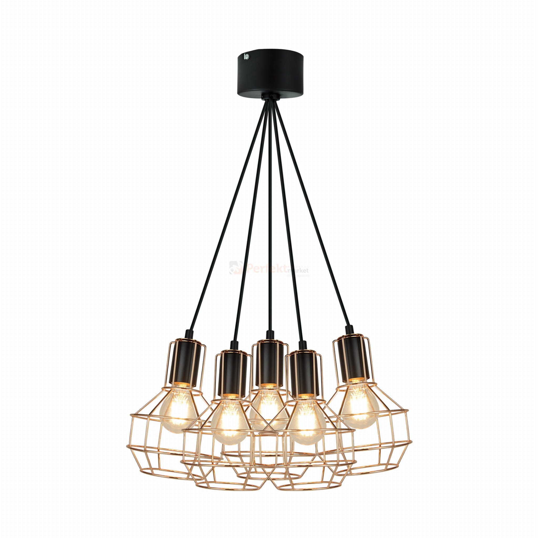 Lampa wisząca sufitowa oświetlenie_LED led druciana sześcian miedziana miedz złota GIULIO PENDANT P12105-L-5 Zuma Line perfektmarket.jpg