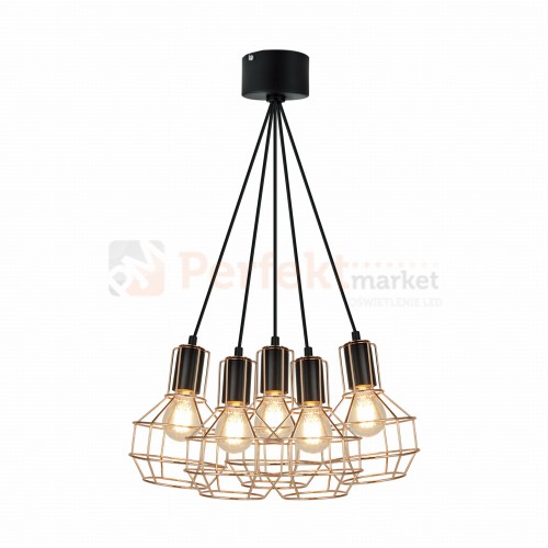 Lampa wisząca sufitowa oświetlenie_LED led druciana sześcian miedziana miedz złota GIULIO PENDANT P12105-L-5 Zuma Line perfektmarket.jpg