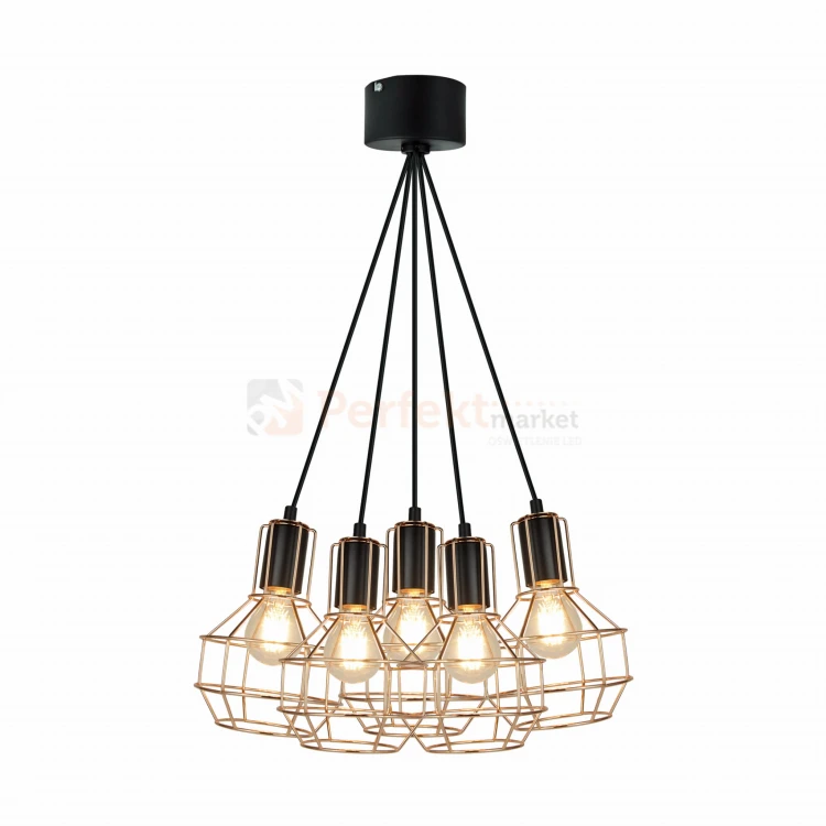 Lampa wisząca sufitowa oświetlenie_LED led druciana sześcian miedziana miedz złota GIULIO PENDANT P12105-L-5 Zuma Line perfektmarket.jpg