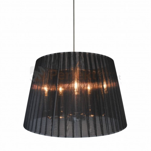 Lampa wisząca sufitowa oświetlenie_LED led czarna tkanina plisowana BLOIS PENDANT P16194-BK Zuma Line perfektmarket.jpg