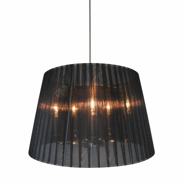 Lampa wisząca sufitowa oświetlenie_LED led czarna tkanina plisowana BLOIS PENDANT P16194-BK Zuma Line perfektmarket.jpg