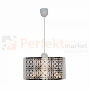 Lampa wisząca Zuma Line SURIN P18143A okrągła ażurowa chrom