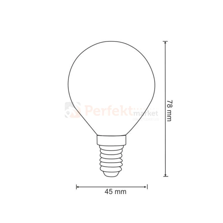 305077 żarówka 4W e14 ciepła kulka 400lm 3000K led oświetlenie_led polux platinum