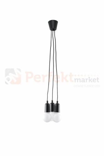 Lampa wisząca DIEGO 3 czarna