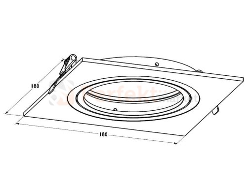 oprawa halogenowa ruchoma lampa sufitowa biała ar111 gu10 Lampa sufitowa 20071-BK BOXY DL 1 oświetlenie_led zuma line perfektmarket