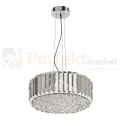 lampa wisząca kryształowa dekoracyjna ozdobna okrągła chrom biały srebrny E27 PRINCE Lampa sufitowa P0360-05B-F4AC oświetlenie_led zuma line perfektmarket