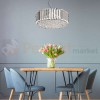 lampa wisząca kryształowa dekoracyjna ozdobna okrągła chrom biały srebrny E27 PRINCE Lampa sufitowa P0360-05B-F4AC oświetlenie_led zuma line perfektmarket