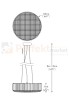 lampa wisząca kryształowa dekoracyjna ozdobna okrągła chrom biały srebrny E27 PRINCE Lampa sufitowa P0360-05B-F4AC oświetlenie_led zuma line perfektmarket