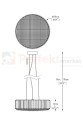 lampa wisząca kryształowa dekoracyjna ozdobna okrągła chrom biały srebrny E27 PRINCE Lampa sufitowa P0360-05B-F4AC oświetlenie_led zuma line perfektmarket
