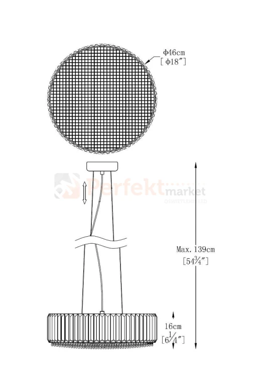 lampa wisząca kryształowa dekoracyjna ozdobna okrągła chrom biały srebrny E27 PRINCE Lampa sufitowa P0360-05B-F4AC oświetlenie_led zuma line perfektmarket
