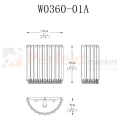 lampa ścienna kinkiet kryształowa dekoracyjna ozdobna okrągła chrom biały srebrny G9 PRINCE Lampa sufitowa W0360-01A-B5AC oświetlenie_led zuma line perfektmarket