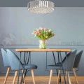 lampa sufitowa kryształowa glamour dekoracyjna ozdobna okrągła chrom biały srebrny G9 PRINCE C0360-05B-F4AC oświetlenie_led zuma line perfektmarket