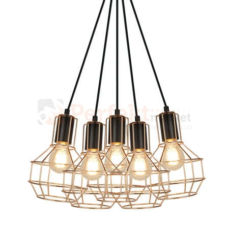 Lampa wisząca sufitowa oświetlenie_LED led druciana sześcian miedziana miedz złota GIULIO PENDANT P12105-L-5 Zuma Line perfektmarket.jpg