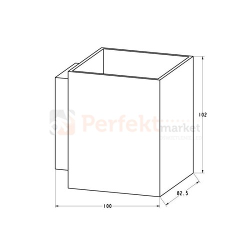 Lampa ścienna kinkiet czarna SOLA WL SQUARE 91063 G9 oświetlenie_led zuma line perfektmarket