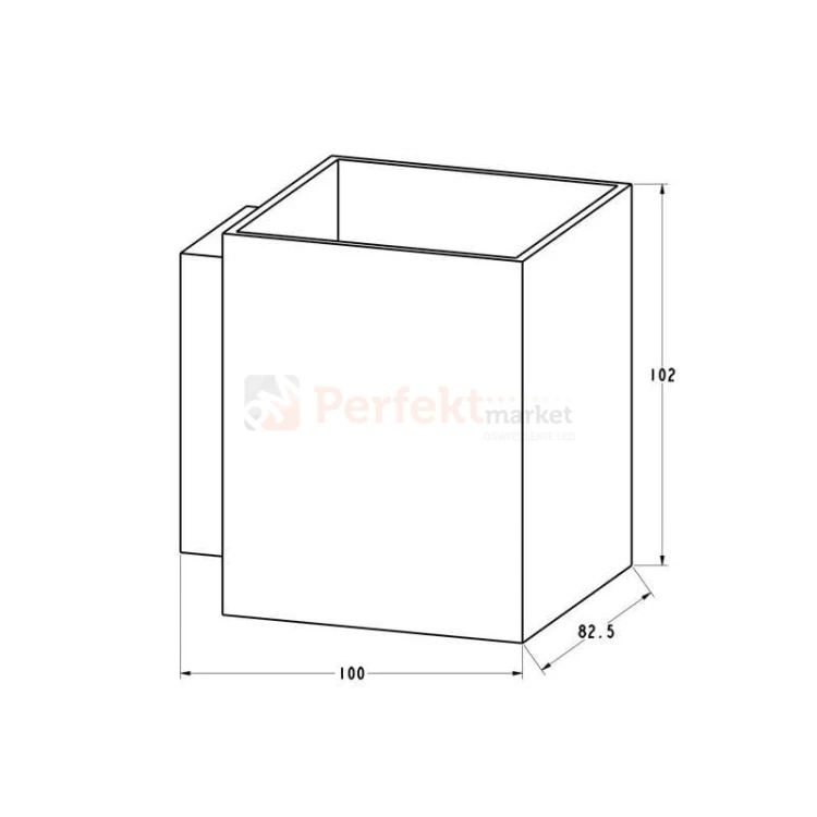 Lampa ścienna kinkiet czarna SOLA WL SQUARE 91063 G9 oświetlenie_led zuma line perfektmarket