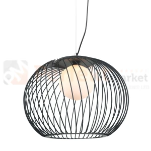 Italux Clarisa MDM-3842-1 BK lampa wisząca druciana czarna