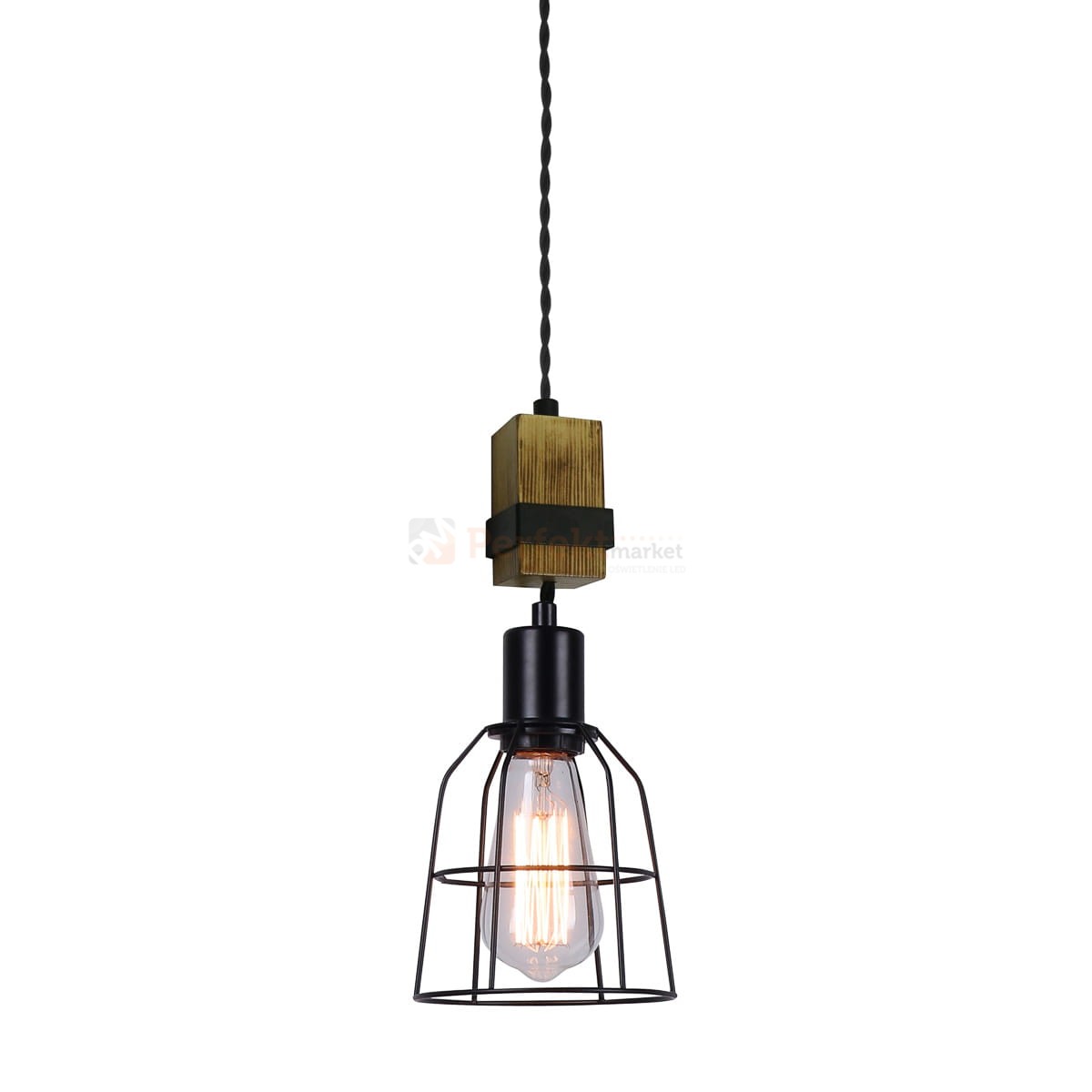 Italux Ponte  PND-4290-1-L lampa wisząca black