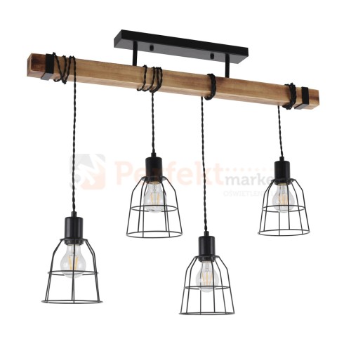 Italux Ponte  PND-4290-4-L lampa wisząca black