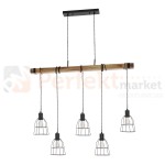 Italux Ponte  PND-4290-5-L lampa wisząca black