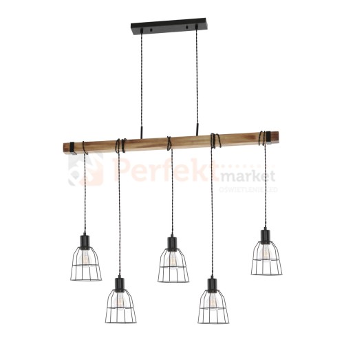 Italux Ponte  PND-4290-5-L lampa wisząca black