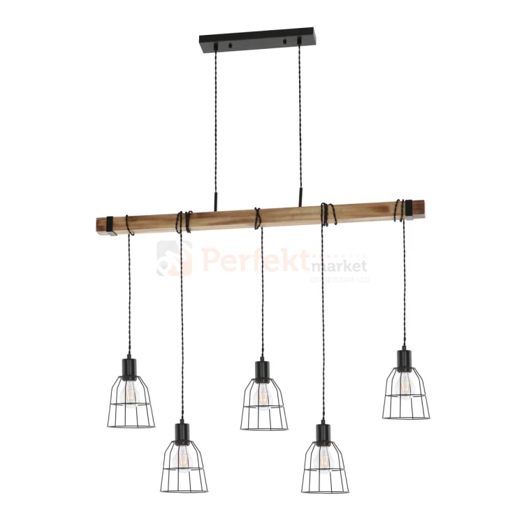 Italux Ponte  PND-4290-5-L lampa wisząca black