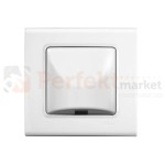 płytka czołowa z ramką szkieletową na wypust kablowy viko panasonic linnera białe proste klasyczny perfektmarket perfekt_market 90440077