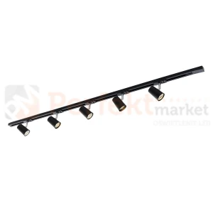 Italux Astley 914121 zestaw oświetlenia na szynprzewodzie- 5 lamp GU10 czarny