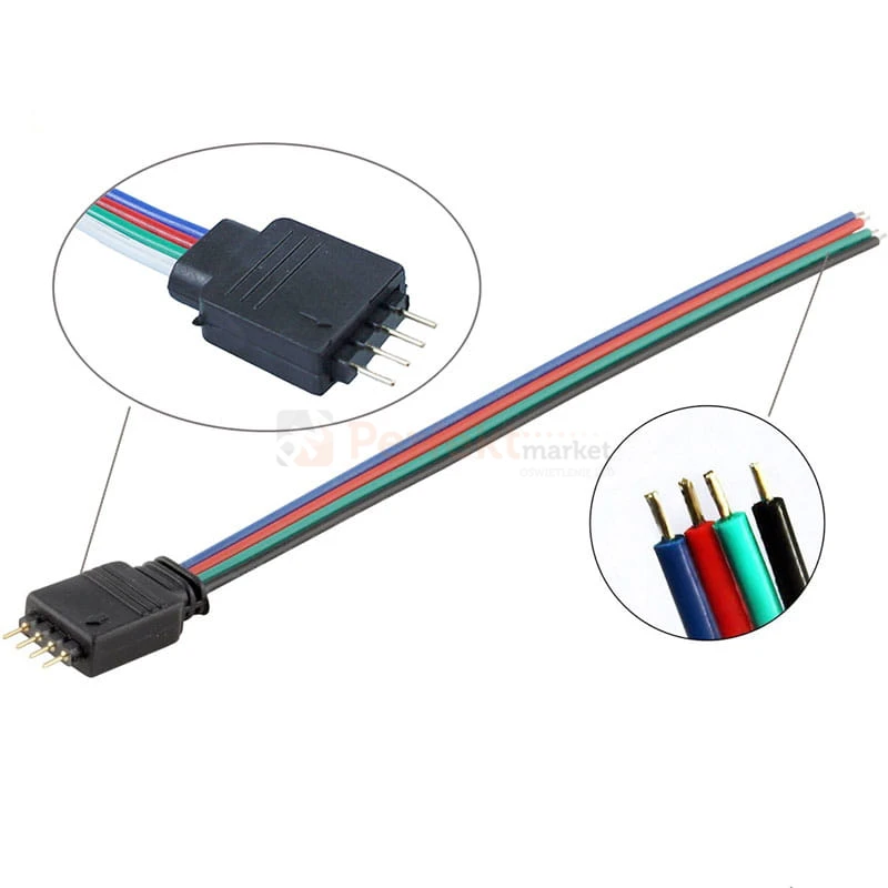 Złączka jednostronna do taśm LED RGB wtyk 4pin
poswietlenie perfektmarket sklep olsztyn