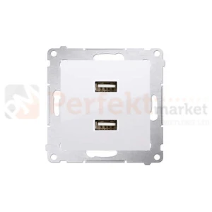 Ładowarka 2xUSB 2.1A 5V/DC podwójna Simon 54 DC2USB.01/11 białe