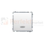 Przycisk pojedynczy zwierny z podświetleniem oświetlenie_led LED biały Simon Basic BMP1L.01/11 perfektmarket hurtownia_olsztyn