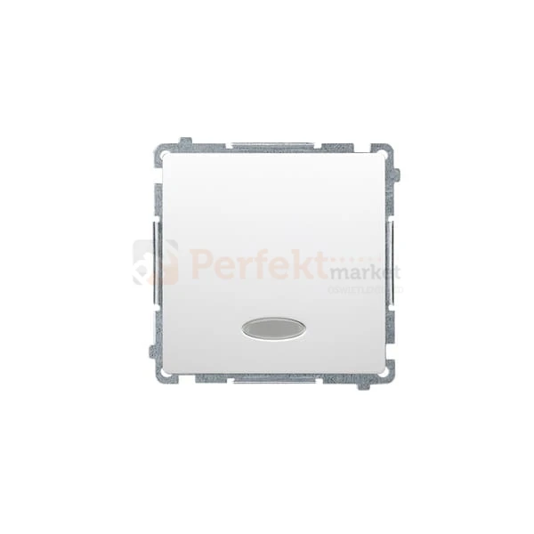 Przycisk pojedynczy zwierny z podświetleniem oświetlenie_led LED biały Simon Basic BMP1L.01/11 perfektmarket hurtownia_olsztyn