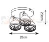 plafon halogen spot lampa sufitowa szara BALVE G917006-3R oświetlenie_led zuma line industrial styl_industrialny perfektmarket