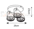 plafon halogen spot lampa sufitowa szara BALVE G917006-3R oświetlenie_led zuma line industrial styl_industrialny perfektmarket