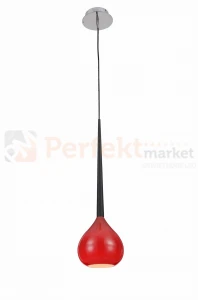 Zuma Line Libra MD2128-1R lampa wisząca czerwona 1xE14