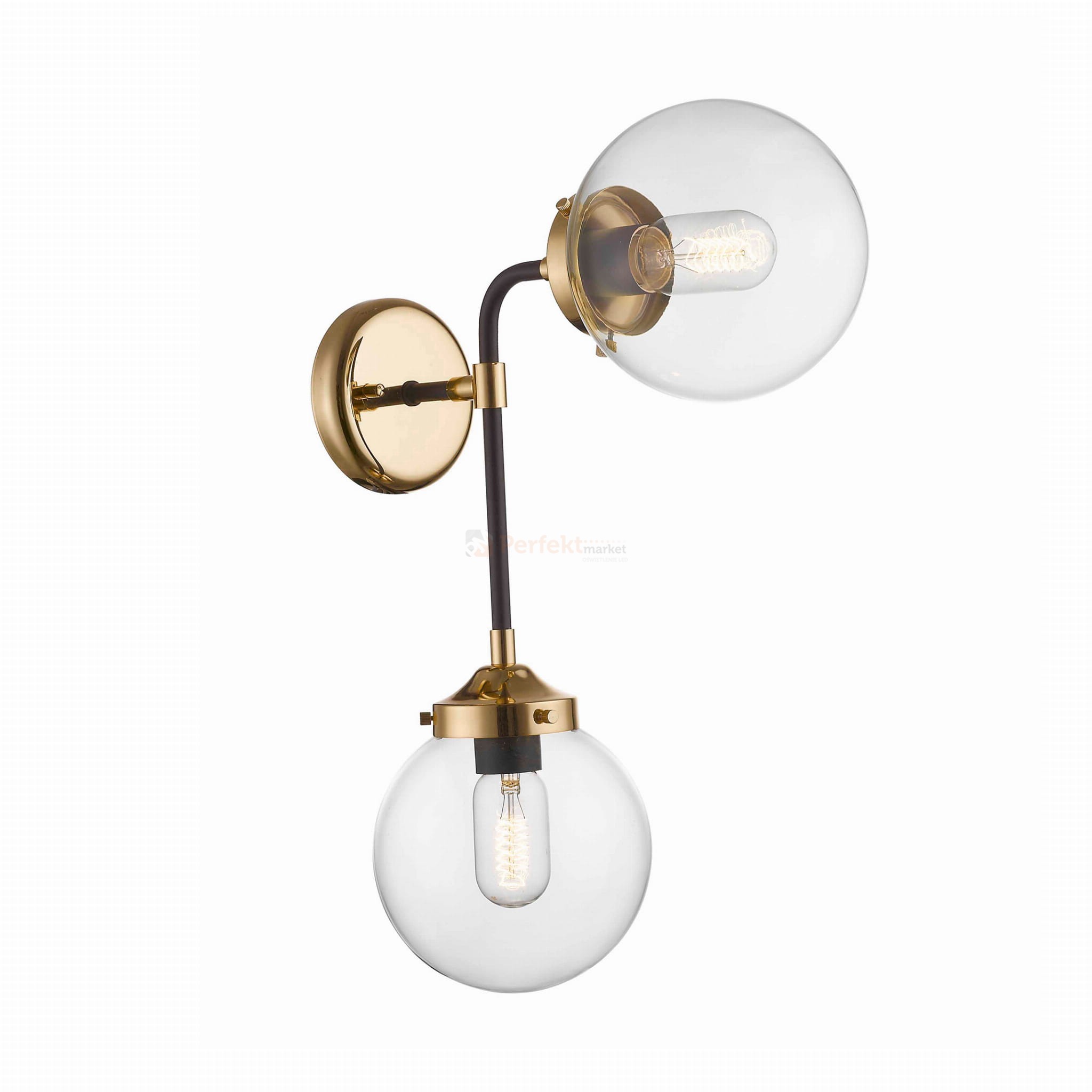 W0454-02D-SDAC RIANO KINKIET GOLD+BLACK+CLEAR