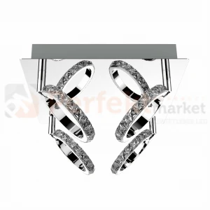 Lampa sufitowa LED TOLEDO CK170815-4 chrom kryształy 20W Zuma Line