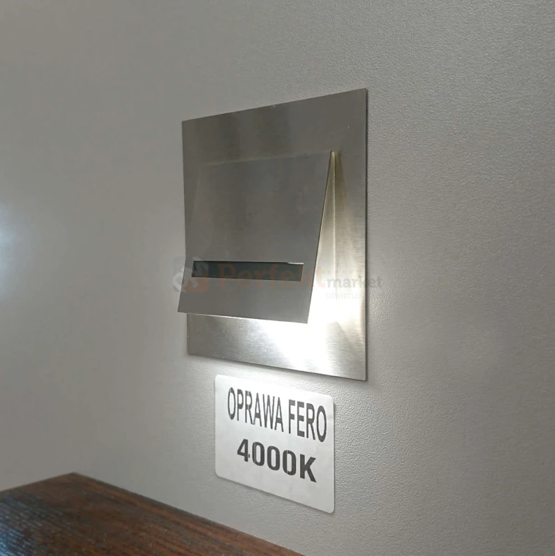 Oprawa schodowa LED FERO INOX  szczotkowana 230V barwa światła do wyboru