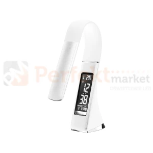 Lampa biurkowa LED GALA 6W biała z zegarkiem i termometrem ML141