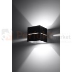 lampa_ścienna kinkiet czarny g9 nowoczesna minimalizm design lampa kwadratowa plafon LED lobo czarna perfektmarket SL.0204
