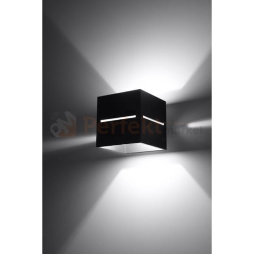 lampa_ścienna kinkiet czarny g9 nowoczesna minimalizm design lampa kwadratowa plafon LED lobo czarna perfektmarket SL.0204