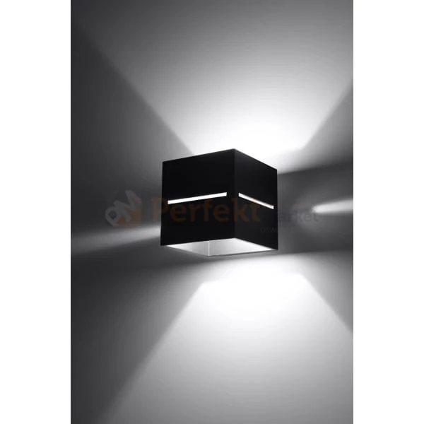 lampa_ścienna kinkiet czarny g9 nowoczesna minimalizm design lampa kwadratowa plafon LED lobo czarna perfektmarket SL.0204