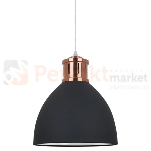 Italux Lola MD-HN8100-BK+RC lampa wisząca czarna, czerwony miedziany