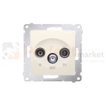 DASK.01/41 Simon 54 gniazdo antenowe RD/TV/SAT końcowe krem kremowy bez ramki perfektmarket