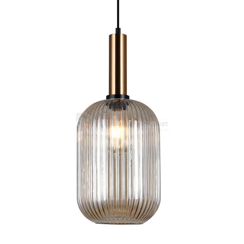 Italux PND-5588-1L-BRO+AMB lampa wisząca mosiężny